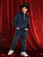  Regular Fit Dark Grey Letter Kids Clothing 8046