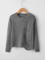  Casual Plain Girls Sweaters 6081