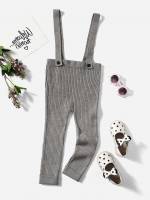 Casual Skinny Plain Dark Grey Kids Clothing 1091