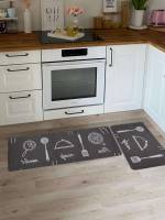   Dark Grey Kitchen Rugs 1258