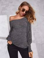  Long Sleeve Regular Dark Grey Maternity T-shirts 1993