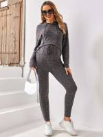  Casual Regular Fit Maternity Two-piece Suits 88