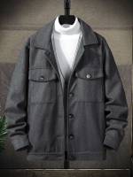  Casual Regular Pocket Men Outerwear 8017