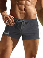  Dark Grey Drawstring Men Bottoms 3167