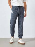 Drawstring Preppy Cropped Men Bottoms 965