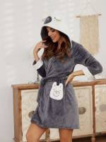 Cute Hooded Cartoon Women Sleep  Lounge 1172