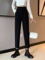 Regular Fit Plain Women Suit Pants 2857