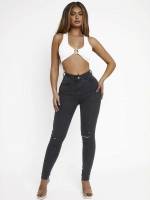  Long Ripped Women Jeans 860