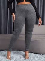   Plain Plus Size Leggings 5526