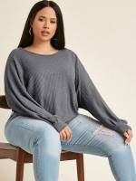  Long Sleeve Round Neck Women Plus Clothing 4152