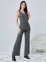 Regular Fit Casual Sleeveless Women Knitwear 7145