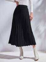  Dark Grey Pleated Elegant Women Knitwear 7738