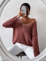  Scallop Regular Casual Women Sweaters 2457