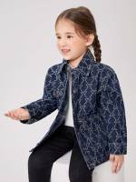 Casual Regular Fit Button Front Toddler Girls Denim 1288