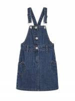 Button Short Regular Fit Toddler Girl Denim Dresses 6538