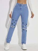  Ripped Regular Fit Women Denim 28