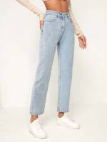 Regular Fit  Plain Women Jeans 8665