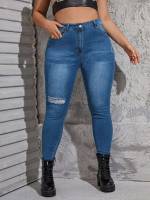 Skinny Cropped Plus Size Denim 9102