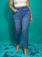  Regular Fit Dark Wash Plus Size Denim 468