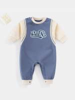  Button Letter Baby Onesies 655