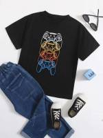 Graphic Casual Short Sleeve Boys Clothing 9783