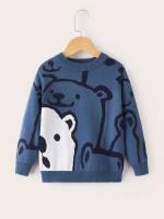  Cartoon Regular Fit Toddler Boys Knitwear 8833