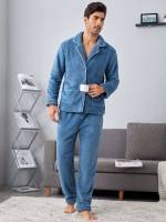 Casual Button Long Sleeve Underwear  Sleepwear 4162