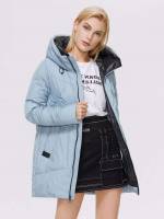 Dusty Blue Long Sleeve Regular Fit Regular Women Winter Coats 2050