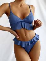 Spaghetti Strap Dusty Blue Casual Women Clothing 3623