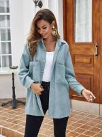 Long Sleeve Regular Fit Collar Women Outerwear 428