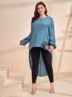  Plain High Low Women Plus Clothing 1732