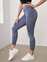  Dusty Blue Capris Women Activewear 8193