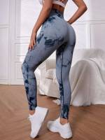  Dusty Blue Women Sports Leggings 5742