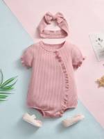  Round Neck Frill Baby Onesies 2389