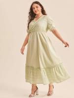  Dusty Pink Plain Plus Size Dresses 281