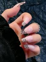 Dusty Pink  Leopard Press On Nails 1582