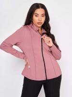 Plain Dusty Pink Regular Fit Long Sleeve Sports 1122