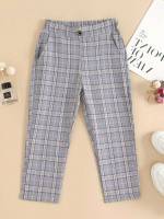  Plaid Long Dusty Pink Toddler Boy Pants 380