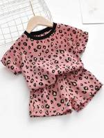  Casual Dusty Pink Regular Fit Toddler Girls Clothing 7407