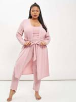  Long Sleeve Women Plus Sleep  Lounge 1074