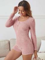 Long Sleeve  Dusty Pink Underwear  Sleepwear 8202