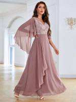 Glamorous Plain Regular Fit Maxi Wedding  Special 4653