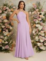 Romantic Regular Fit Halter Sleeveless Wedding  Special 7216