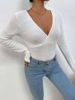  Long Sleeve Wrap Women Bodysuits 471