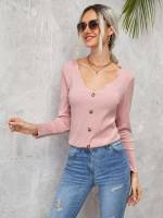  Long Sleeve Regular Dusty Pink Women Clothing 7357