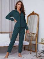  Dusty Pink Pocket Women Pajama Sets 280