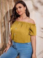 Off the Shoulder Long Boho Plus Size Tops 331