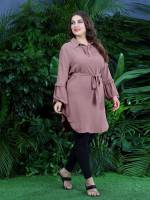  Regular Fit Elegant Long Plus Size Tops 2258