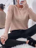 Dusty Pink Regular Fit Casual Women Clothing 8886