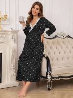 V neck Elegant Contrast Lace Maternity 9227